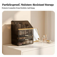 Drawer Storage Makeup organizer with Drawers Large Capacity Multi-Level Cosmetic Case with Drawers Elegant Design cosmetic Organizer accommodates Tall Bottles for Skincare aficionados, Women, Dressing Table, vanity table, Countertop, Bathroom