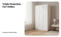 Multi-Functional Storage Freestanding Wardrobe Modular Design Louvered Door Combination Armoire Large Capacity Bedroom Furniture Long-Lasting Construction for Small Apartment Dwellers, Homeowners, Families, Dressing Room, Walk-in Closet