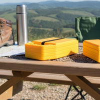 4 Pieces RV Leveling Block Portable Trailer Leveling Block Anti-Slip Stabilizer Pad for Camping, Outdoor, Soft Ground