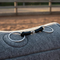 Rubber O-Loop Bit Gentle Mouth Feel-Loop Bit Construction Equine Rubber Snaffle for Training