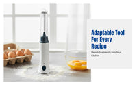 Rechargeable Electric Whisk Beater, Automatic Milk Frother, Compact Home Blender, Multi-Function