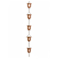 Chinese Design Rain Chain Functional Art Gutter Rain Chain Weather Resistant Decorative Downspout Heavy-Duty Materials for Zen Garden Enthusiasts