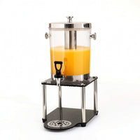 Transparent Beverage Dispenser with Tap Easy-to-Clean Drink Dispenser with Stand Detachable Clear for Buffet