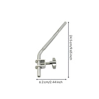 Metal Drum Connecting Rod with Clamp Sturdy Drum Bracket with Rod Long-Lasting Hardware Chrome-Plated for Practice Rooms