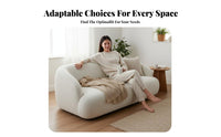 Nordic design Curved Boucle Sofa natural Imperfection Aesthetic stylish Couch Small Space suitable for Home Furniture luxuriously soft seat paddings for Apartment Dwellers, Residents, Families, Living Room, Lounge Area, Bedroom