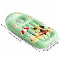 Portable Inflatable Kickboard with Pump Thickened Swim Buoyant Board with Handles Widened for Children, Toddlers, Swimming Pool, Beach