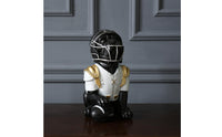Dog Statue with Football Polished Decor Long-Lasting for Game Room, Entryway