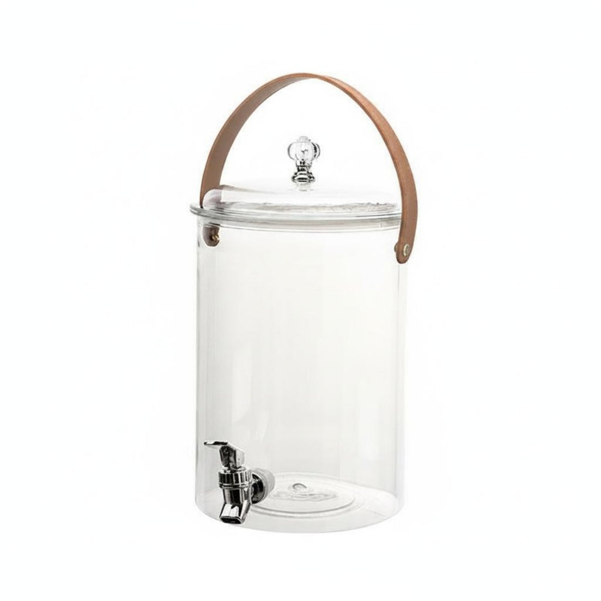 Portable Handle Water Jug with Spigot Leakproof Seal Party Drink Dispenser with Tap Food Grade Material Refrigerator Drink Dispenser Wide Mouth Opening for Camping, Picnic