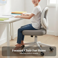 children's Writing Chair Back Support Adjustable Height Study Chair Stable Design for Students, Girls, Home, School, Bedroom
