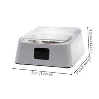 Automatic Pet Feeder Flip-Top Food Dispenser Transparent for Cats, Small Dogs