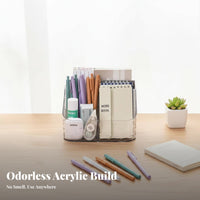 Clear Multi-Compartment organizer Space-Saving Clear Partitioned organizer for Dorm Room