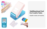 Create Custom Tabs Index Tab Punch Handheld Index Tab Puncher Easy to Use for Crafters, Students, Scrapbooking, Journaling, School