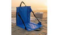 Foldable Stadium Cushion with Backrest Carrying Handle Folding Stadium Seat Stitched Portable Bleacher Seat for Bleachers, Sports Events