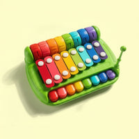 Educational 3-in-1 Musical Instrument Promotes Hand-Eye Coordination 8-Note Xylophone Piano Sensory Development Toddler Keyboard Xylophone Polished Edges for Toddlers, Babies, Preschoolers