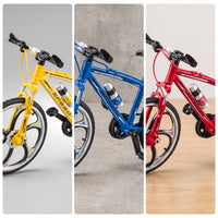 Die-Cast Mountain Bike Model Alloy Miniature Cycle Model Collectible Die-Cast Cycle for Collectors, Hobby Shelf, Office Desk