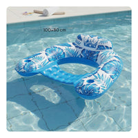 Lightweight U-Shaped Pool Buoyant Lounger Portable U-Seat Buoyant Lounger Backrest Support Inflatable Pool Lounger