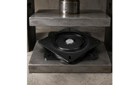 Mounting Slots Black Steel Turntable Base Slimline Square Mount Turntable Base Matte Heavy Duty Swivel Plate