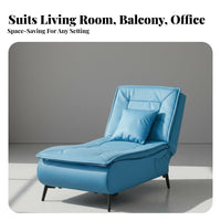 cleanable Cover Chaise Lounge Space-Saving Adjustable Chaise Lounge Modern design Living Room Seating Ergonomic Design for Apartment Dwellers, Office Workers, Homeowners, Balcony, Bedroom