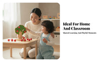 Fruit Tree Toy Hands-on Play Wooden Apple Tree Toy Natural Wood Hand-Eye Coordination Freestanding for Children