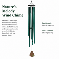 Deep Tone Wind Chimes, 140cm Metal Tube Wind Chimes Outdoor, Soothing Melodic Sound for Garden Verandah Decor