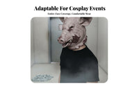 Realistic Details Scary Pig Clown Mask Long-Lasting Full Face Horror Pig Mask Breathable for Haunted House Actors, Cosplayers, Party Goers, Escape Rooms, Themed Parties, Stage Performances