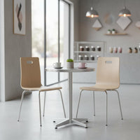 Quick-Service Restaurant Furniture Easy to Clean Cafeteria Dining Set Heavy Duty Restaurant Table and Chairs for Cafeteria, Cafe
