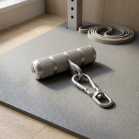 Stainless Steel Swivel Handle Rounded End Ends Swivel Handle Rotating Design Knurled Steel Grip for Strength Training