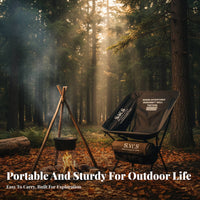 Foldable Moon Chair space-saving Folding Stool Lightweight Portable Seat Easy Setup for Backpackers, Gardeners, Camping, Fishing, Hiking, Backpacking