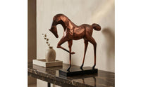 Geometric Horse Statue Modern Aluminum Equine Sculpture Decorative Room Decoration for Tabletop Display