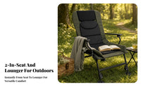 0 to 180 Range Recline Full Padding Fishing Chair Bed Folding Fishing Chair