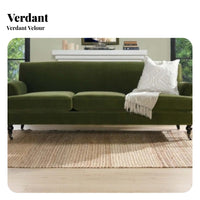 plush fabric Upholstery 2-Seater Settee Retro Design Scalloped rear Settee Artistic Look Loveseat Plush Comfort for Apartment Dwellers, Interior Designers, Living Room, Lounge Area, Bedroom, Entryway