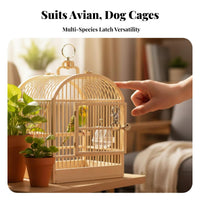 Easy to Use Antianti-release latch long-lasting rotating Crab Clasp Sturdy enclosure fastener adaptable for avian Owners, avianenclosures, Aviary, Aviaries, Small creature Enclosures