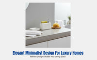 Ceramic Square Dispenser Bottle, Pump, Large Capacity, For Soap, Lotion, Shampoo