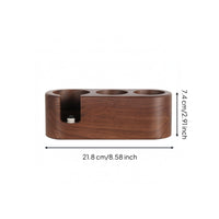 Silicone Pads Wooden Portafilter Stand Natural Wood Grain Portafilter Holder Stand Single-Piece Espresso Tool Organizer Compact
