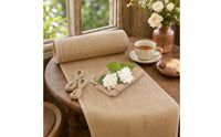 Burlap Table Runner Roll Coarse Table Runner with Rope Long for Crafters, Crafts