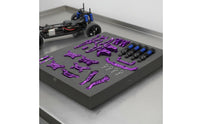 1/14 Scale Car Parts Adjustable Tie Rods Aluminum RC Car Parts Set Easy Installation Metal Chassis System Kit