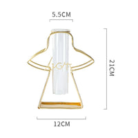 Test Tube Vase with Metal Stand Minimalist Hydroponic Propagation Station