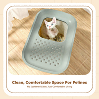 Top-entry litter box with odor control