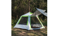 Bug-Proof Inflatable Tent with Mesh Openings and Doors Portable Inflatable Tent with Awning Quick-Setup Breathable for Backyard