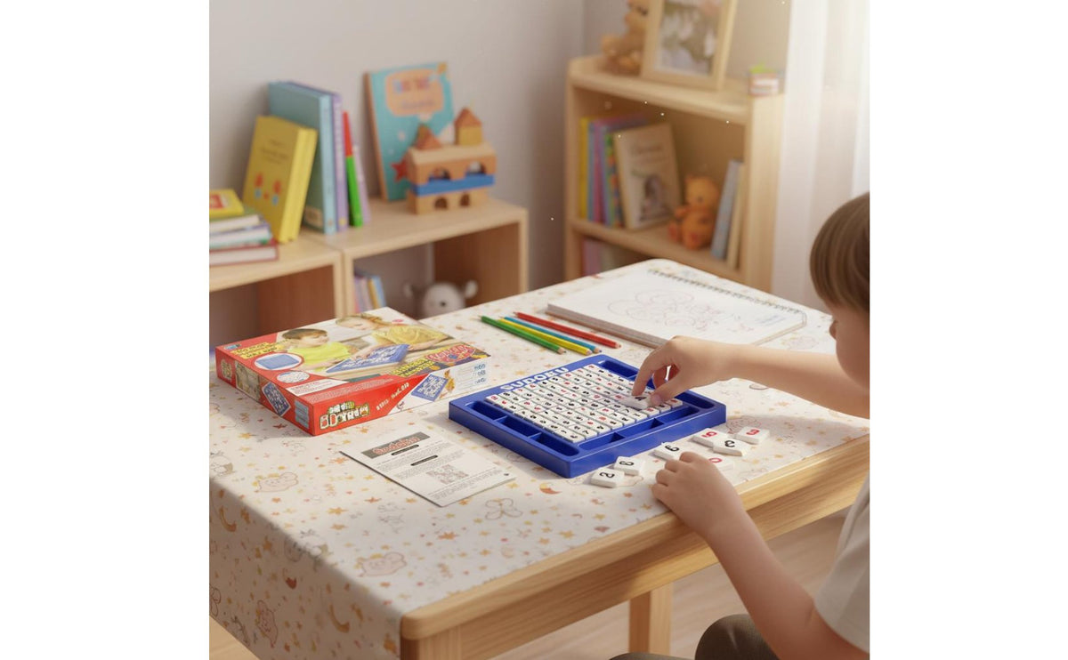 Sudoku Board Game Parent-Child Interaction Sudoku Challenge Board Beginner Friendly Number Tile Game for Kids