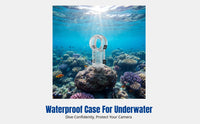 Transparent Dive Case for 360 Camera, 360° Full Coverage, Waterproof Housing, Unobstructed View