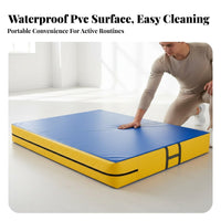 Folding Gymnastics Crash Mat Foldable Design Folding Crash Mat Impact Absorption High Jump Landing Pad for Gymnasts, Cheerleaders