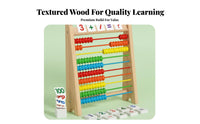 Early Education Educational Math Toy Effortless-Gliding Sliding Beads Wooden Abacus Parent-Child Interaction for Children, Toddlers
