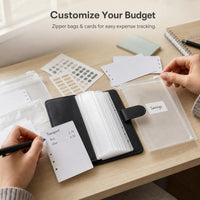 Macaron A6 Binder Budget Planner with Zipper Pockets for Students