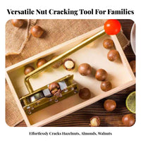 Multi-Functional Macadamia Nut Opener Long-Lasting Construction Heavy Duty Nutcracker Easy to Use for Seniors, Holiday Gatherings, Parties