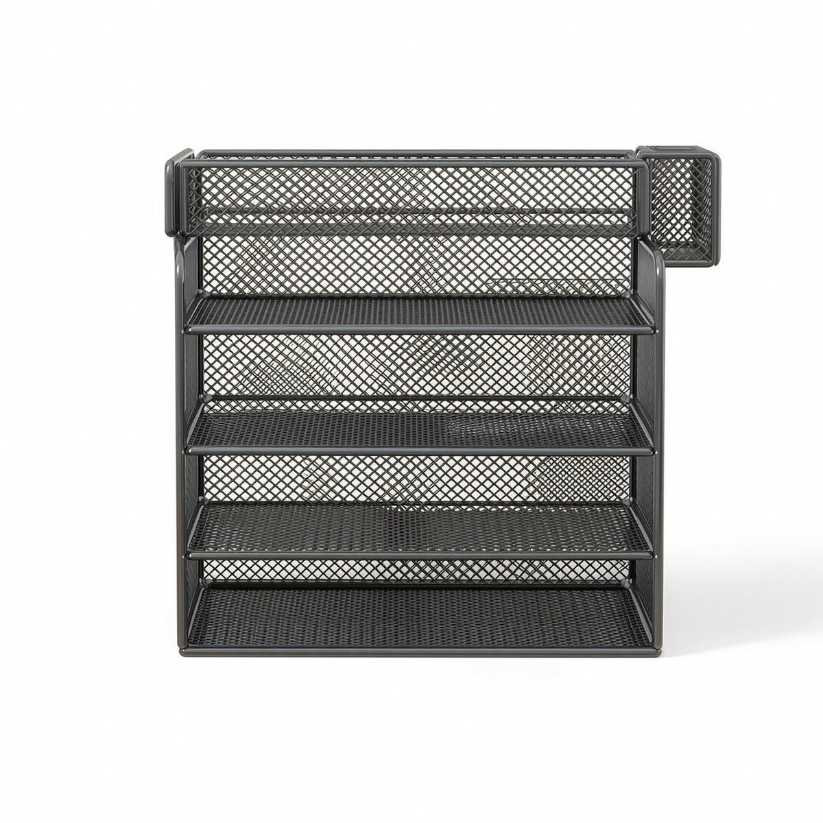 Desktop Organizer with Pen Holder 4-Tier Desk Organizer with Pen Holders Comprehensive Mesh Document Holder for Professionals, Classroom