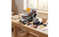 Compact Belt Sander with Polishing Wheel Versatile Benchtop Belt Grinder Stable Grinder Long-Lasting for Woodworking