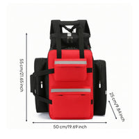 Assistance Backpack Reflective First Aid Backpack Multi-Compartment Emergency Bag for Outdoor Travel, Vehicles