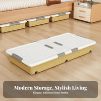 Rolling Underbed Container With casters Household Storage Large Capacity