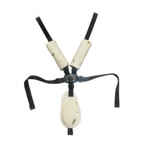 Padded Child Harness Stitched Padding Crotch Strap Harness Vehicle Safety Gear Central Buckle Black and White for Children